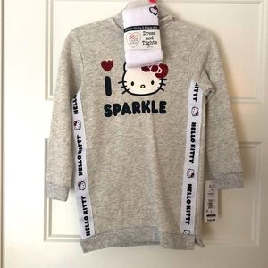 Hello Kitty Sweatshirt Dress + Tights